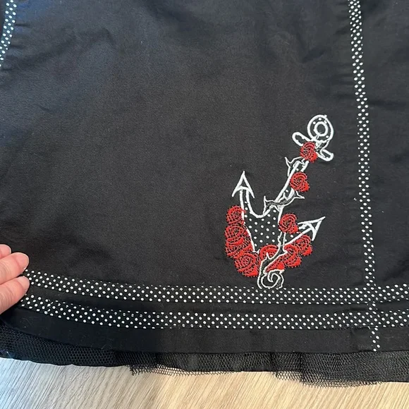 Living Dead Souls Black Retro Sailor Pinup Dress Women’s S Small - Picture 4 of 7